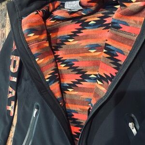 Ariat TEK Team Softshell Jacket Women’s M Black Aztec Print NWOT